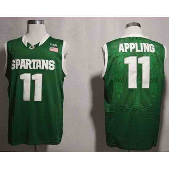 Spartans #11 Keith Appling Green Basketball Stitched NCAA Jersey
